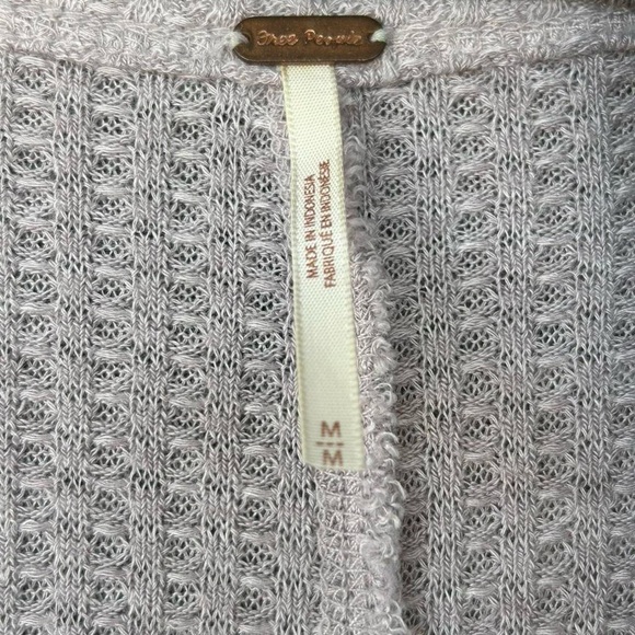 Free People Pink Distressed Knit Top Boho Style - Picture 2 of 7